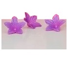 Dekorace oplatková - Květ mini 2 cm fialový, 50 ks