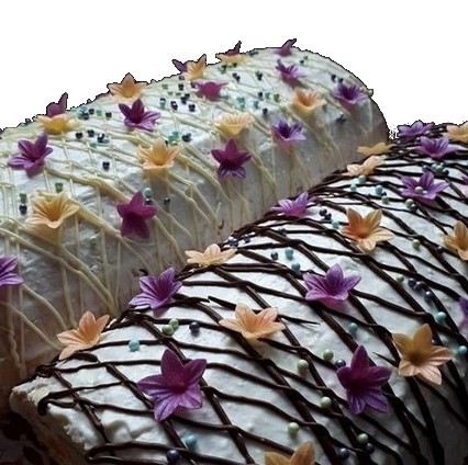 Dekorace oplatková - Květ mini 2 cm fialový, 50 ks