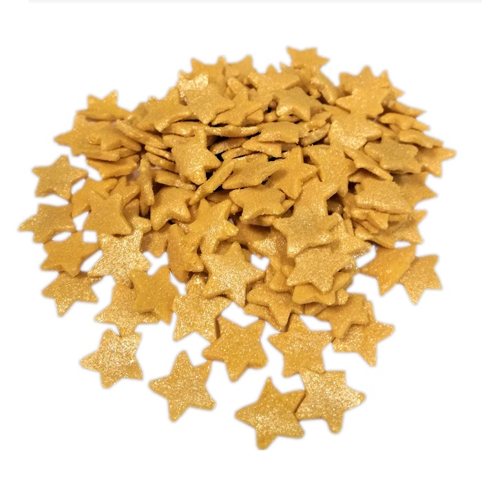 Cukrové zdobení Hvězdičky zlaté 40g