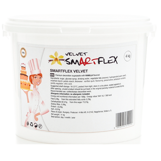 Smartflex Velvet Potahovací hmota Vanilka 4 kg