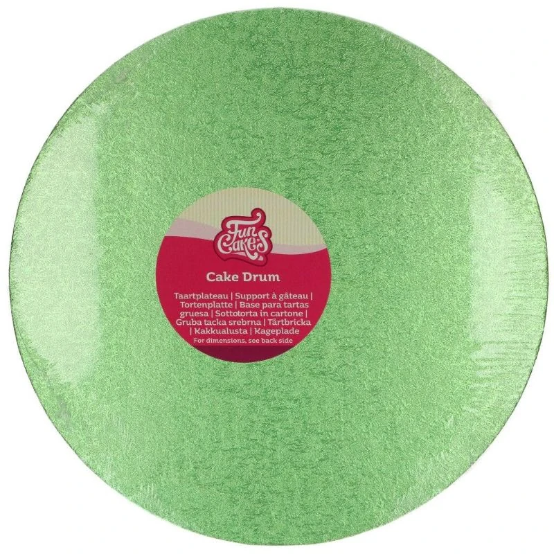 FunCakes Dortová podložka Kruh Zelená 25 cm Tloušťka 12 mm