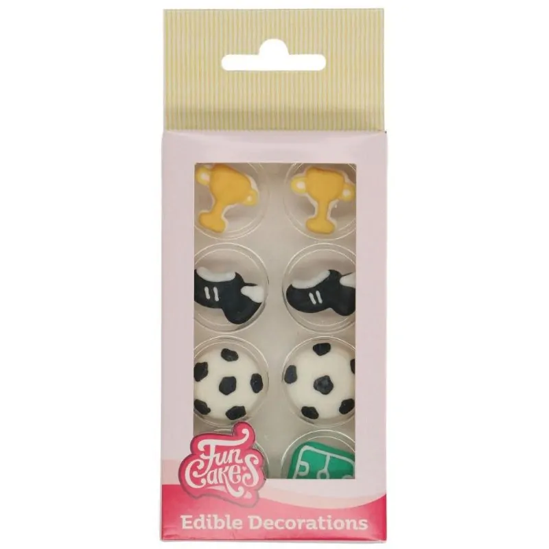 FunCakes Cukrová dekorace Fotbal sada 8 ks