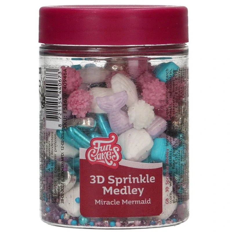 FunCakes Cukrové zdobení 3D Miracle Mermaid 70g