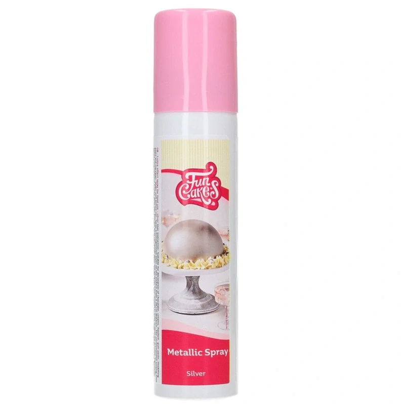 FunCakes Metalický sprej Stříbrný 100ml