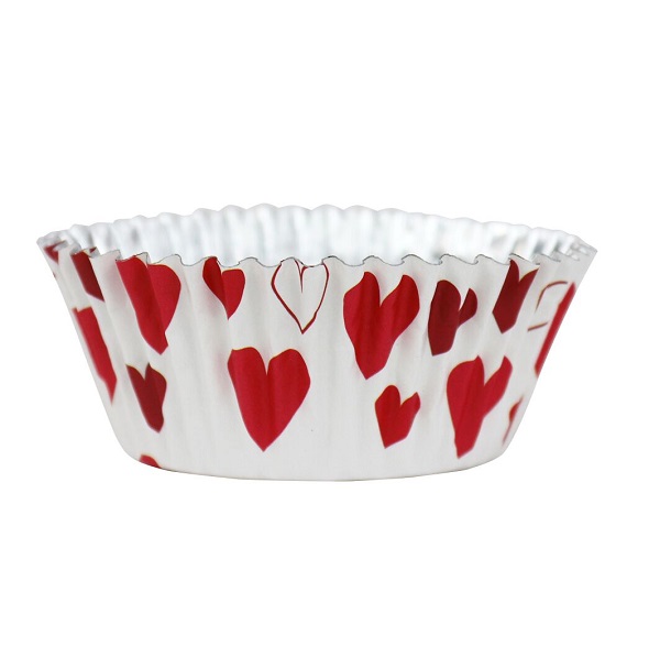 PME Košíčky papírové s fólií Srdíčka v.28xpr.50mm; 30 ks