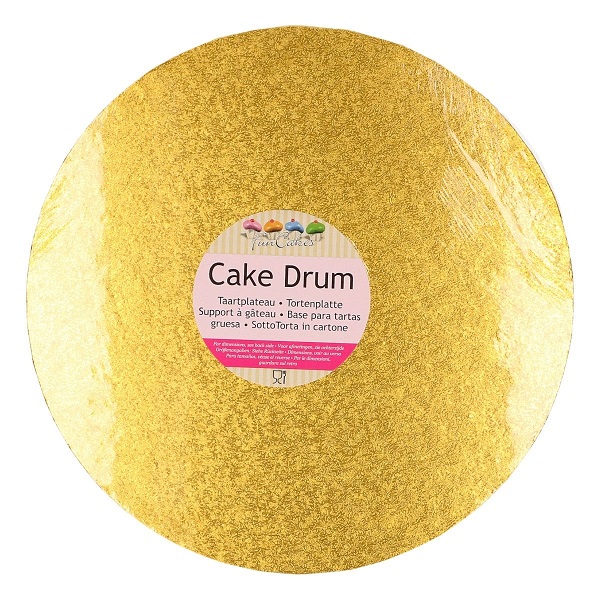 FunCakes Dortová podložka Kruh Zlatá 25 cm Tloušťka 12 mm