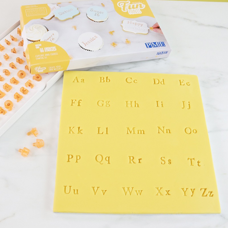 PME Razítka Fun Font 2 Písmena, Číslice a Znaky Mini Sada 66 ks