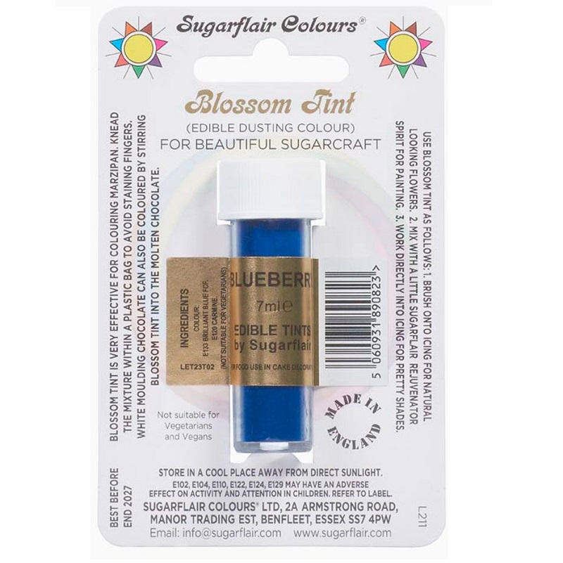 Sugarflair Jedlá prachová barva, 7 ml, Blueberry