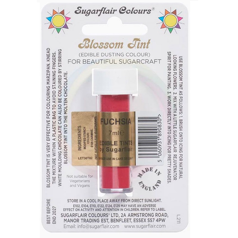 Sugarflair Jedlá prachová barva, 7 ml, Fuchsia