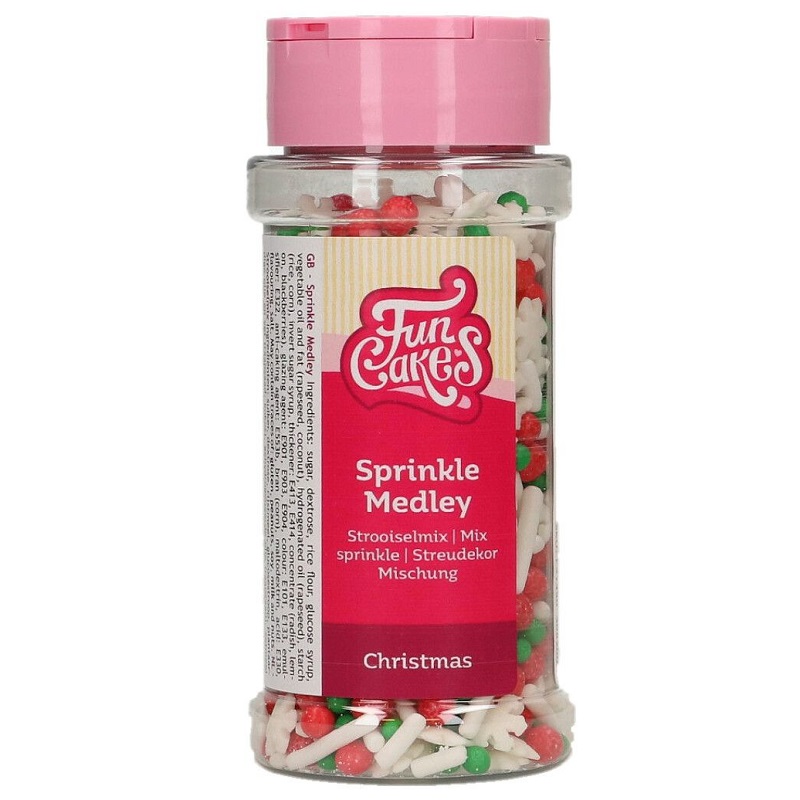 FunCakes Cukrové zdobení Medley Christmas Vánoční směs 60g