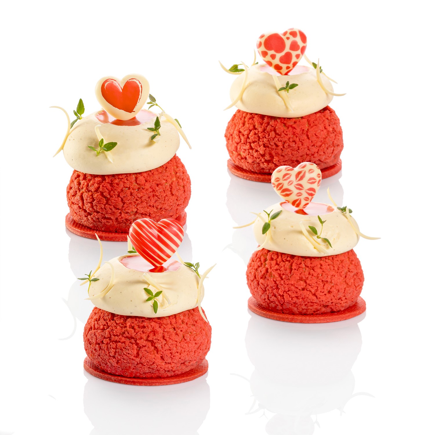 Dekorace čokoládová Srdce Lovissimo 16 ks