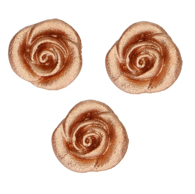 FunCakes Marcipánová dekorace Růže bronzová 6 ks