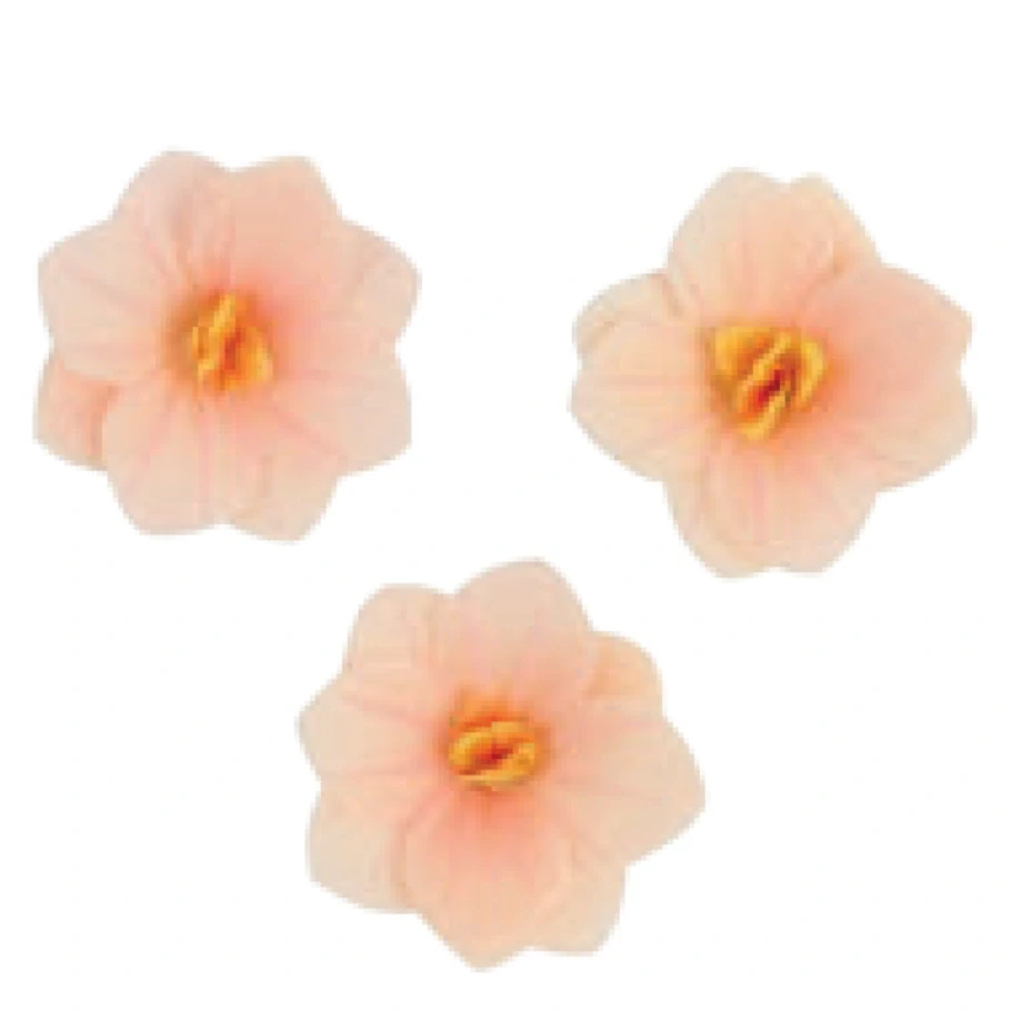 Dekorace oplatková - Hortenzie pudrová 18 ks