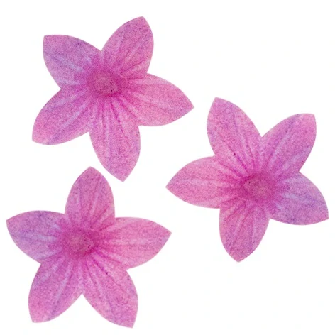 Dekorace oplatková - Květ mini 2 cm fialový, 400 ks