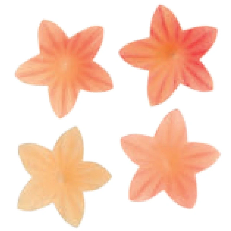 Dekorace oplatková - Květ mini 2 cm Růžové ombré 400 ks