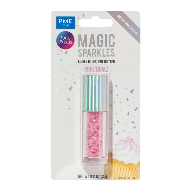 PME Jedlé třpytky Pink Topaz Růžové 3g