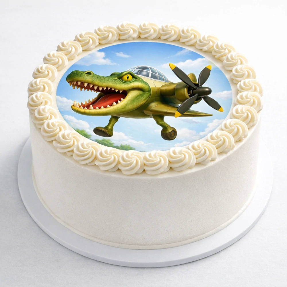 Obrázek Jedlý papír na dort Brainrot Krokodýl