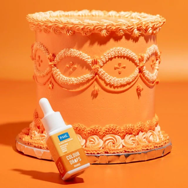 PME Colour Drops Olejová barva 20 ml oranžová