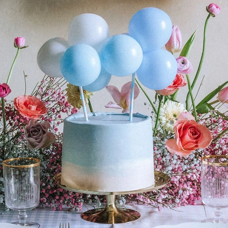 PartyDeco Zápich Balónky Modré 29 cm