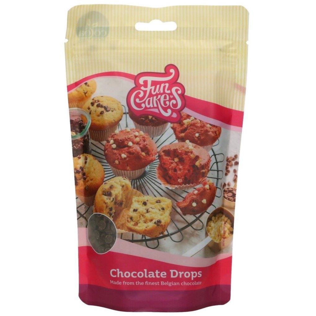 FunCakes Čokoládové pecičky na zapečení Tmavé 350 g
