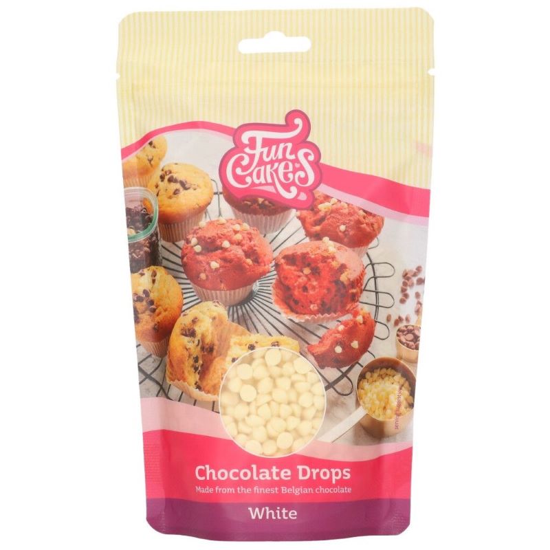 FunCakes Čokoládové pecičky na zapečení Bílé 350 g