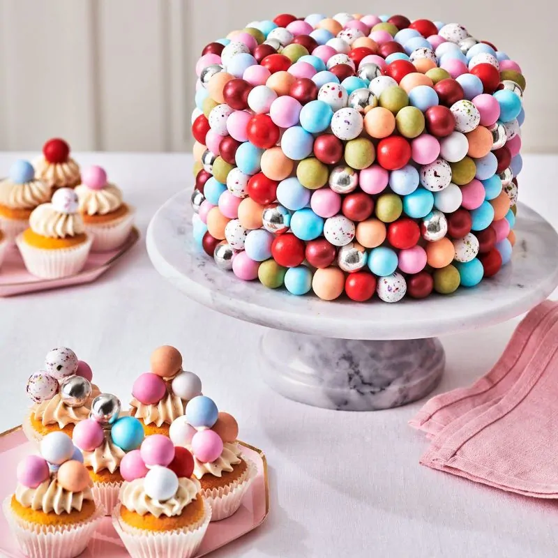 FunCakes Čokoládové křupavé koule Metalická Zlatá 130g