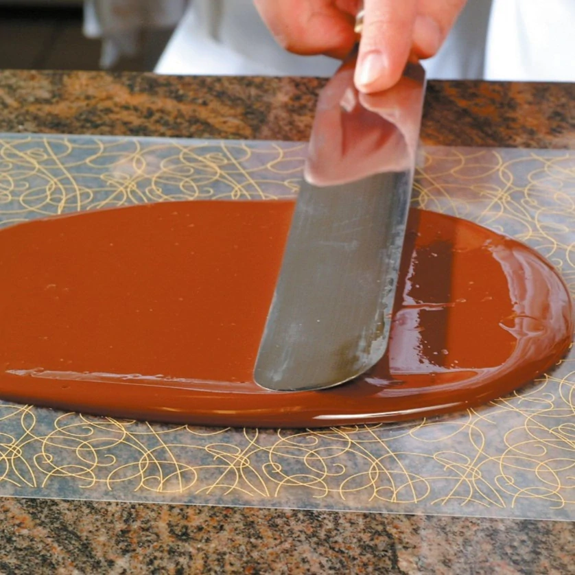 Folie na čokoládu Červené kytičky