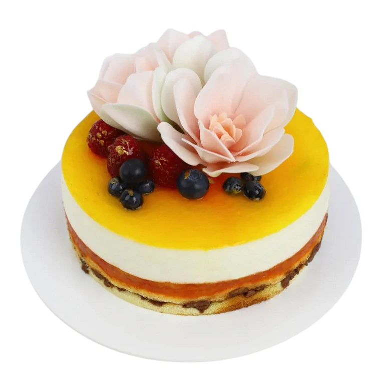 Dekorace oplatková - Magnólie smetanová 6 ks