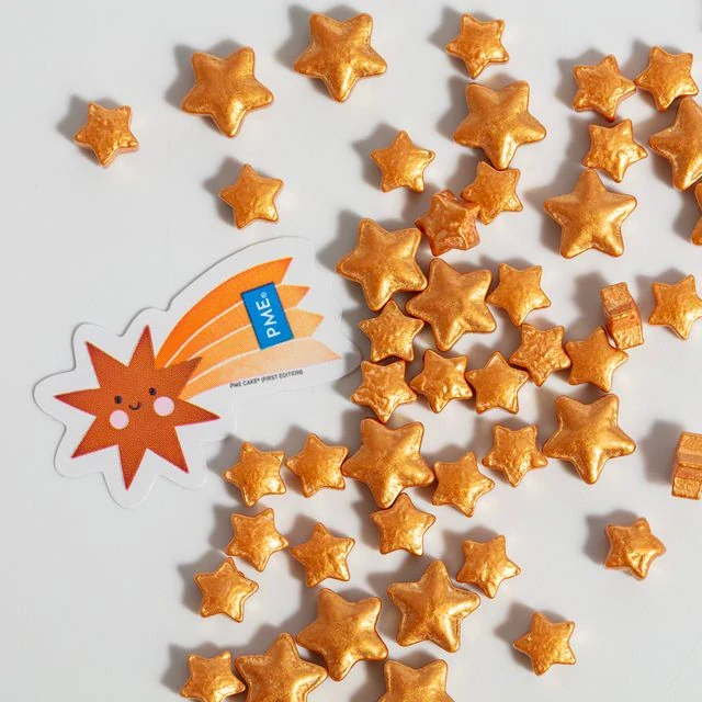 PME Cukrové zdobení Zlaté hvězdičky 25g