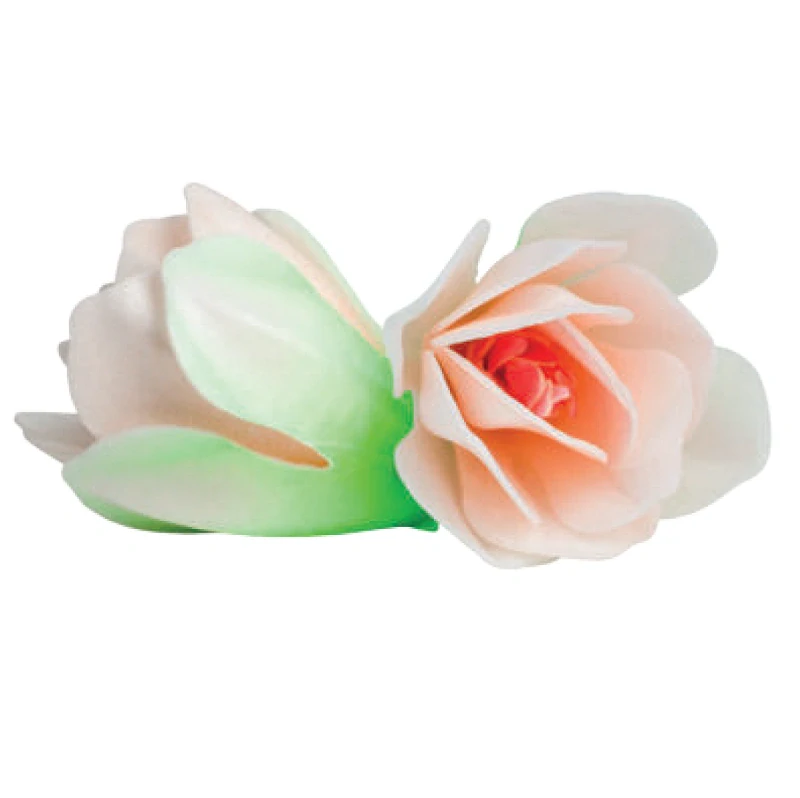 Dekorace oplatková - Magnólie smetanová 6 ks