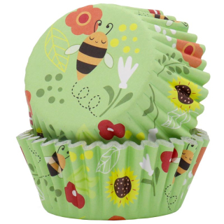 PME Košíčky papírové s fólií Včelky, pr.50mm, v.28 mm, 30 ks