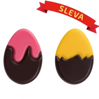 04/27 Dekorace čokoládová Velikonoční vejce tmavá 18 ks SLEVA