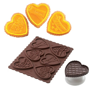 Silikomart Cookie Love sada na sušenky