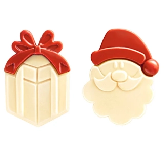 07/2026 Dekorace čokoládová Santa a Dárek 18 ks SLEVA