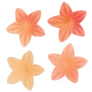 Dekorace oplatková - Květ mini 2 cm Růžové ombré 50 ks