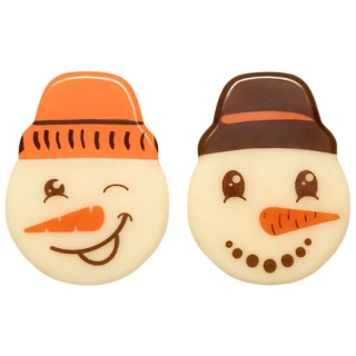 09/2026 Dekorace čokoládová Sněhulák hlava 12 ks SLEVA