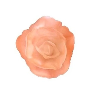 Dekorace oplatková - Růže malá 30 mm, sv.oranžová, 3 ks