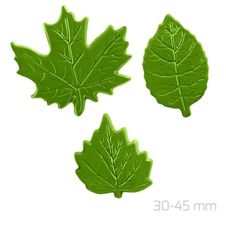 Dekorace čokoládová Zelené lístky 12 ks