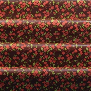 Folie na čokoládu Červené kytičky