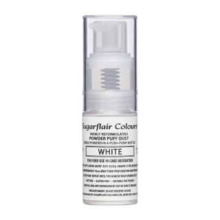 Sugarflair Prachová barva v rozprašovači Bílá (White) 10g