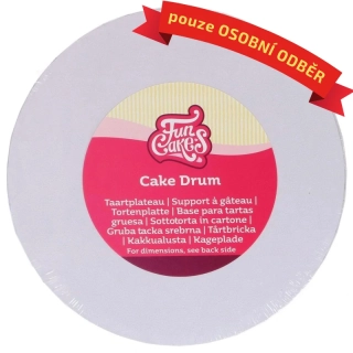 OSOBNÍ ODBĚR FunCakes Dortová podložka bílá Kruh 33 cm Tloušťka 12 mm